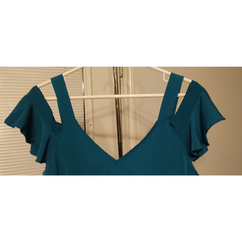 Peppermint womens teal sleeveless romper size medium. - Picture 7 of 9